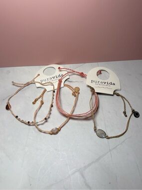🩷 Set of Four Pura Vida Bracelets